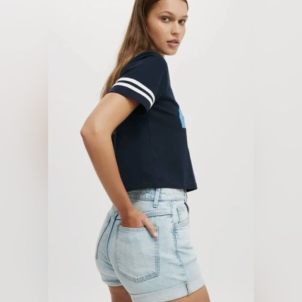 Cotton On High Rise Denim Shorts - Picture 2 of 5